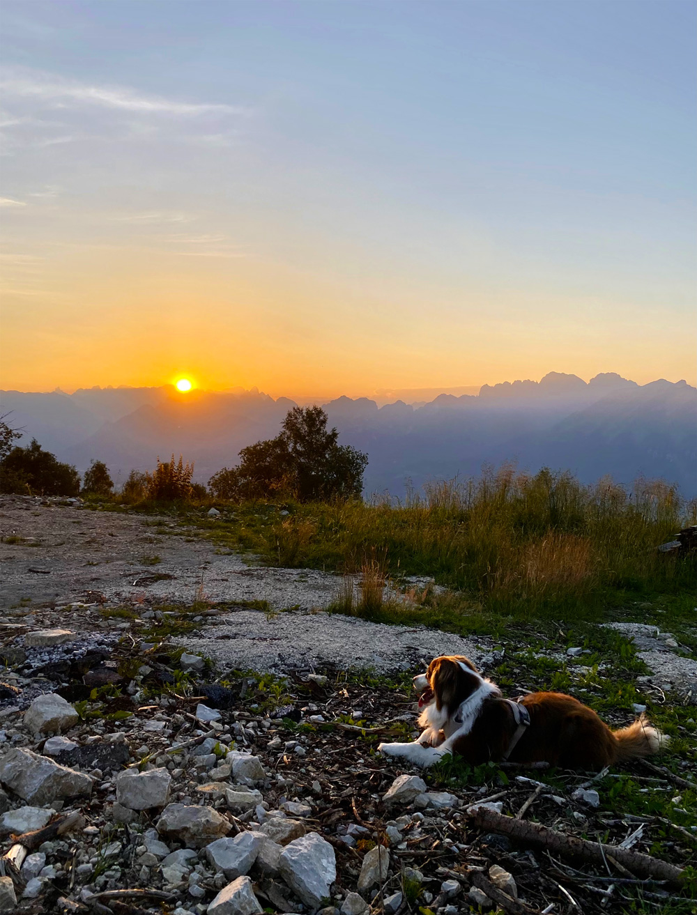 Tramonto dal monte Nevagal